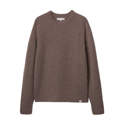 MERINO WOOL-CASHMERE WAFFLE STRUCTURE SWEATER GRAIN