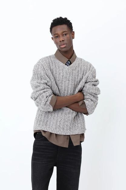 Jack Knit Sweater - Micro Chip Grey