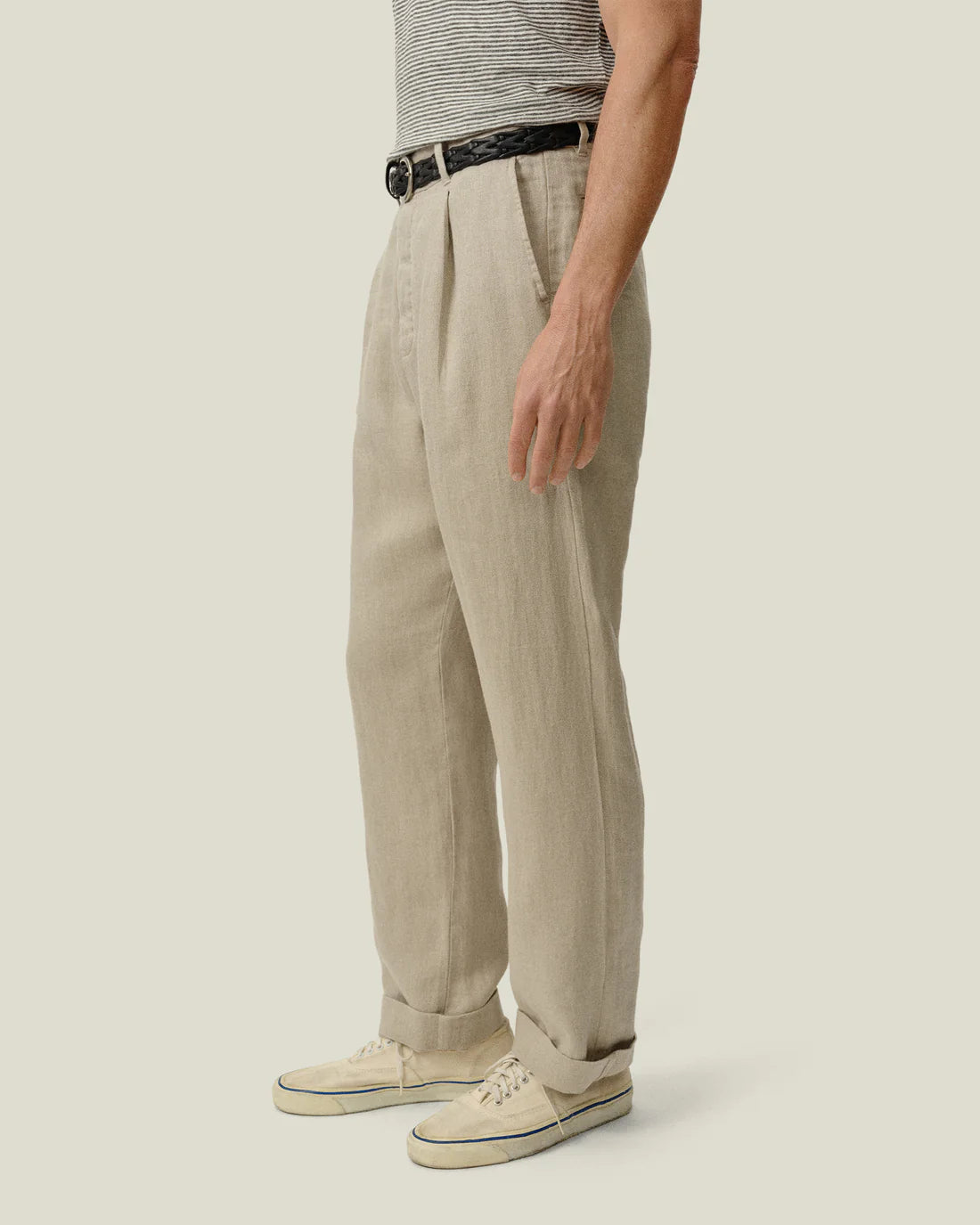 Alta Trouser-NATURAL TWILL