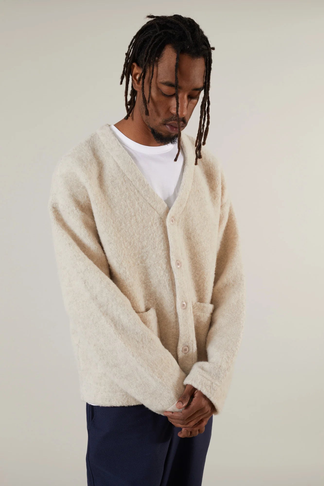 Henry Cardigan- Butter White