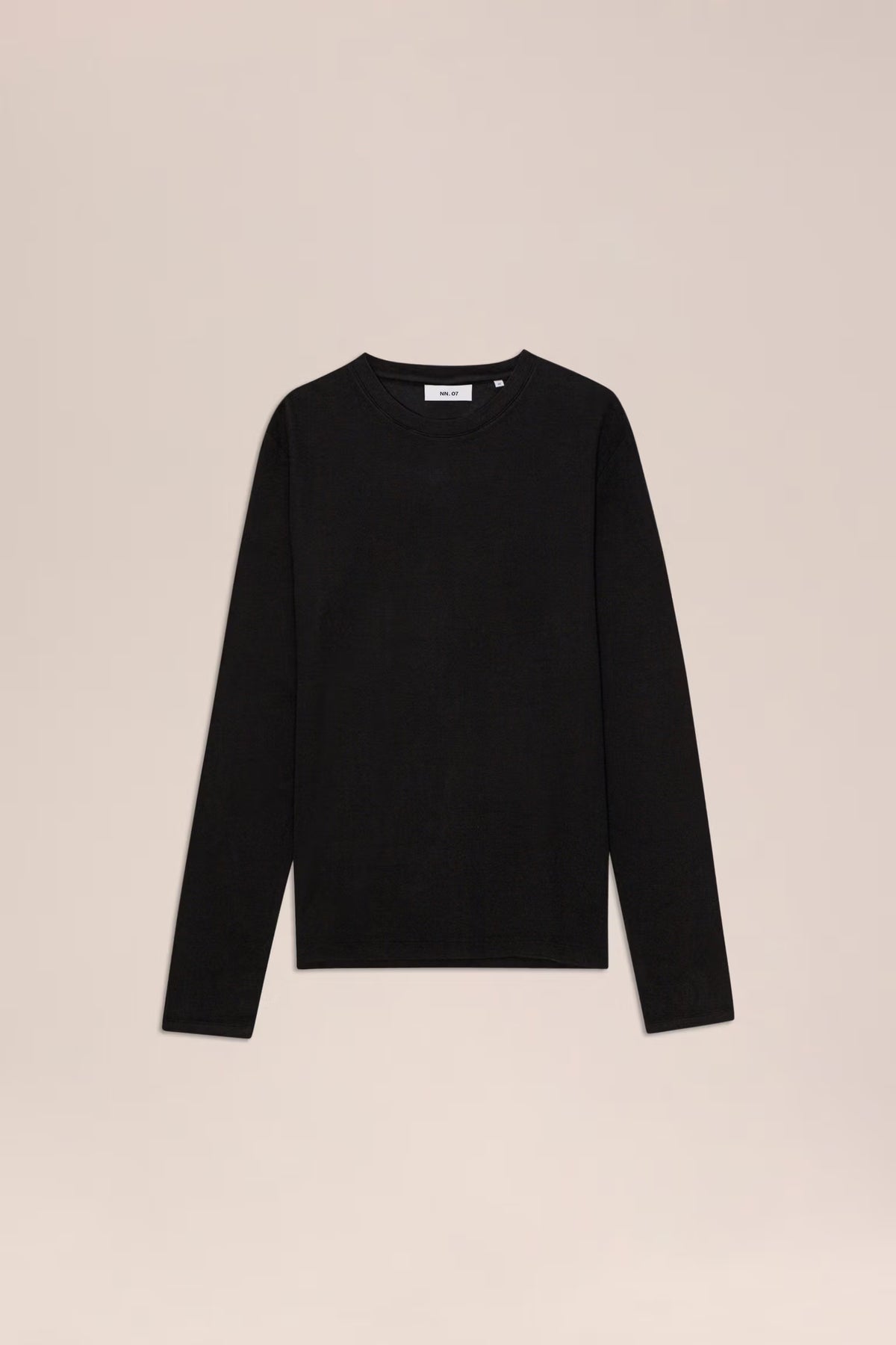 NN07 CLIVE WAFFLE KNIT TEE - BLACK