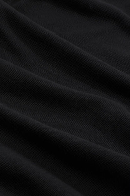 NN07 CLIVE WAFFLE KNIT TEE - BLACK