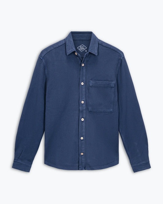 Caza Knit Shirt- Indigo