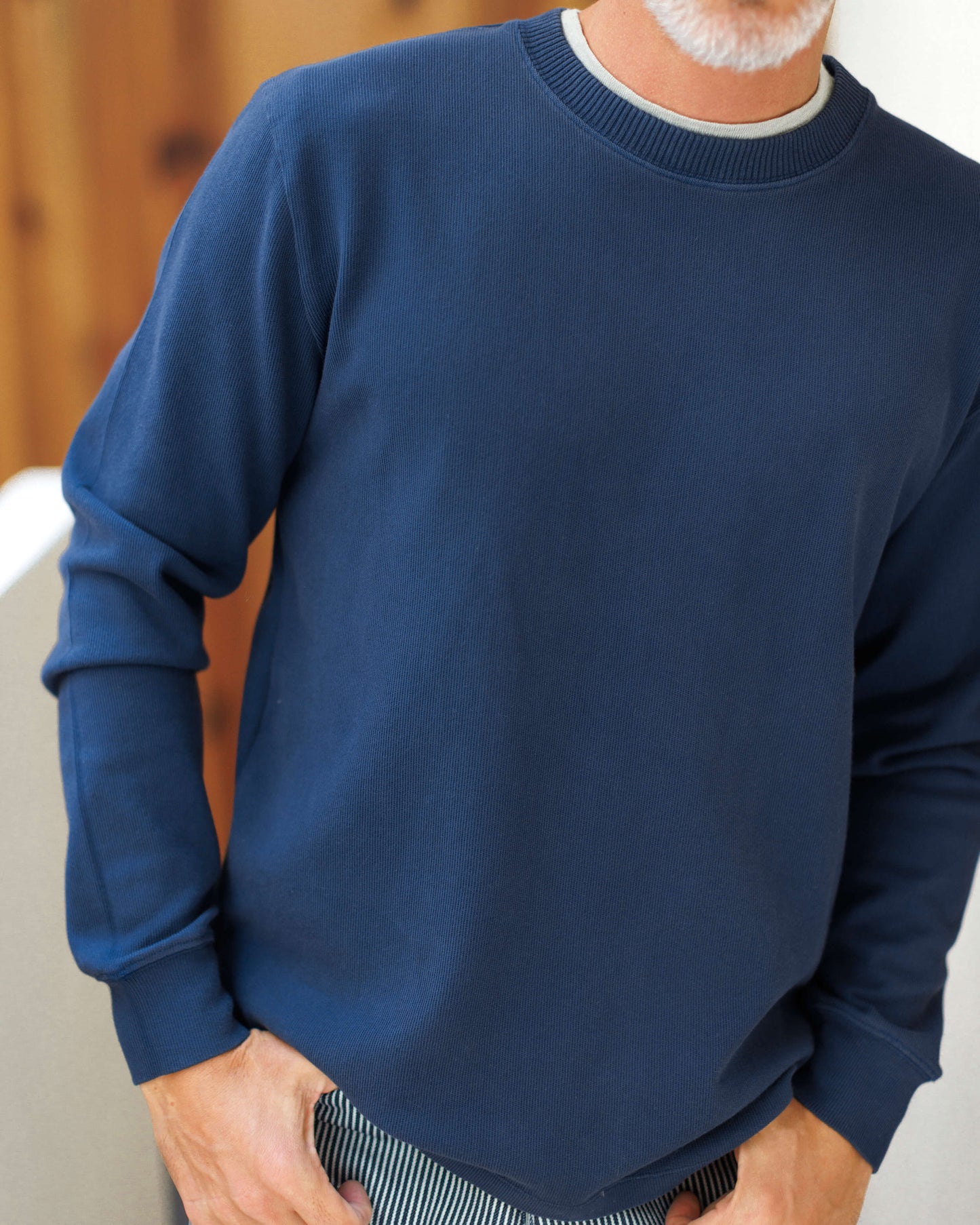 Caza Crewneck- INDIGO