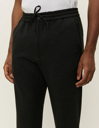 Como Structured Tapered Pant- Black