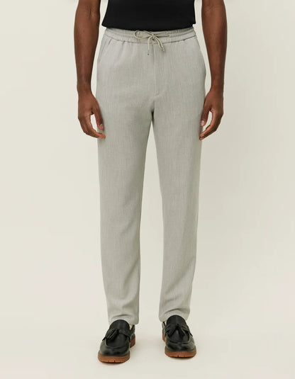 Como Structured Tapered Pant- Snow Melange