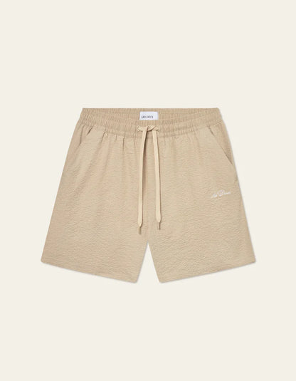 Stan Seersucker Swim Short- Irish Cream
