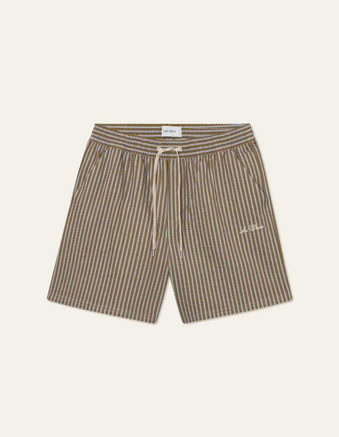 Stan Seersucker Swim Short- Plant Green