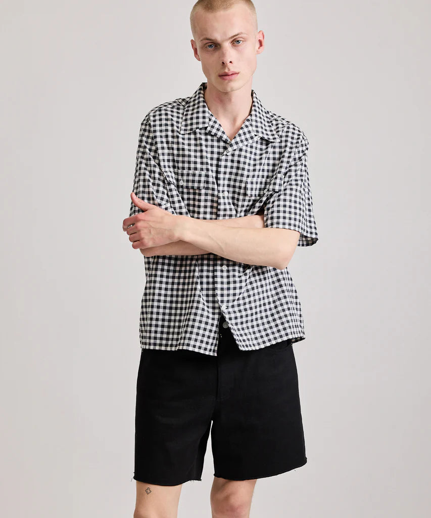 Mario Cut Off Shorts- BLACK