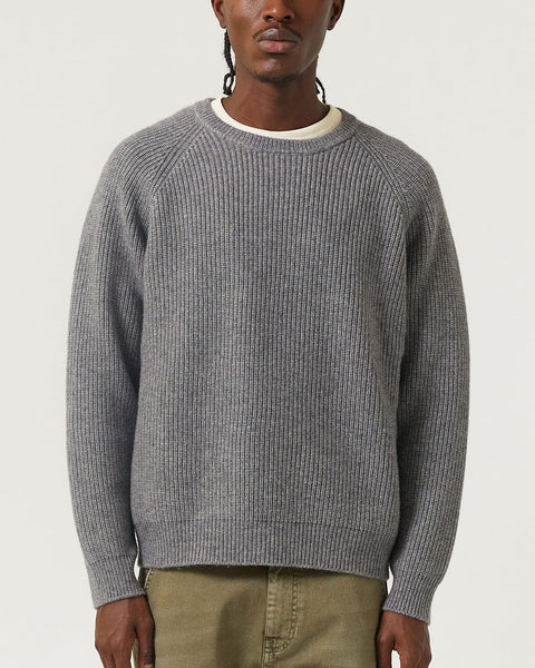 Wool Cashmere Crewneck- GREY