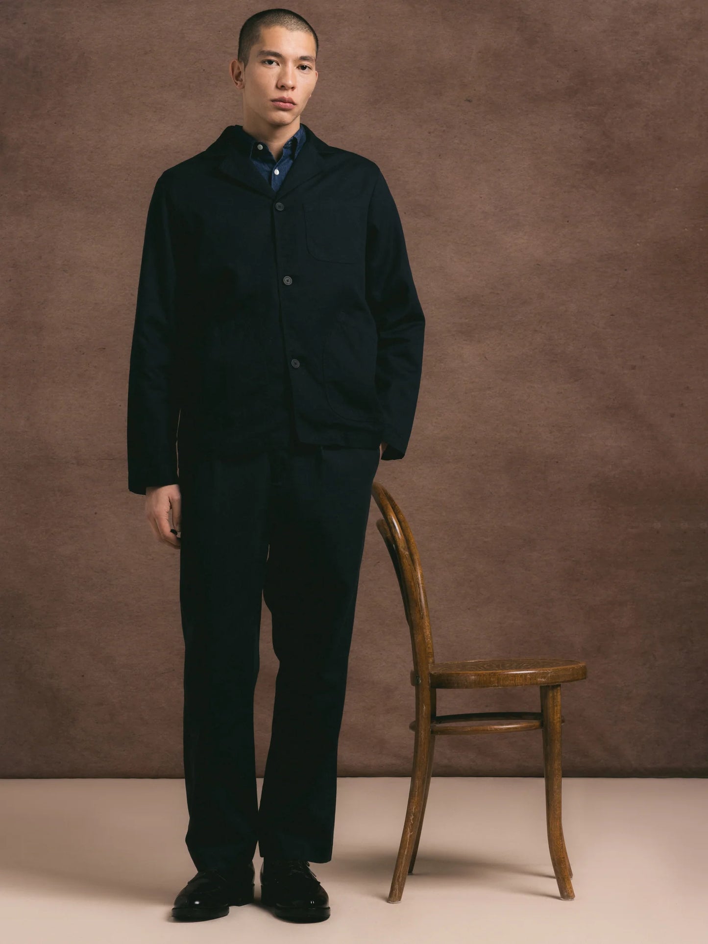 WICK TROUSER- DARK NAVY COTTON TWILL
