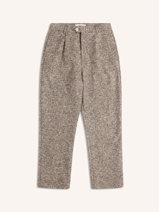 WICK TROUSER- TAUPE BONDED WOOL
