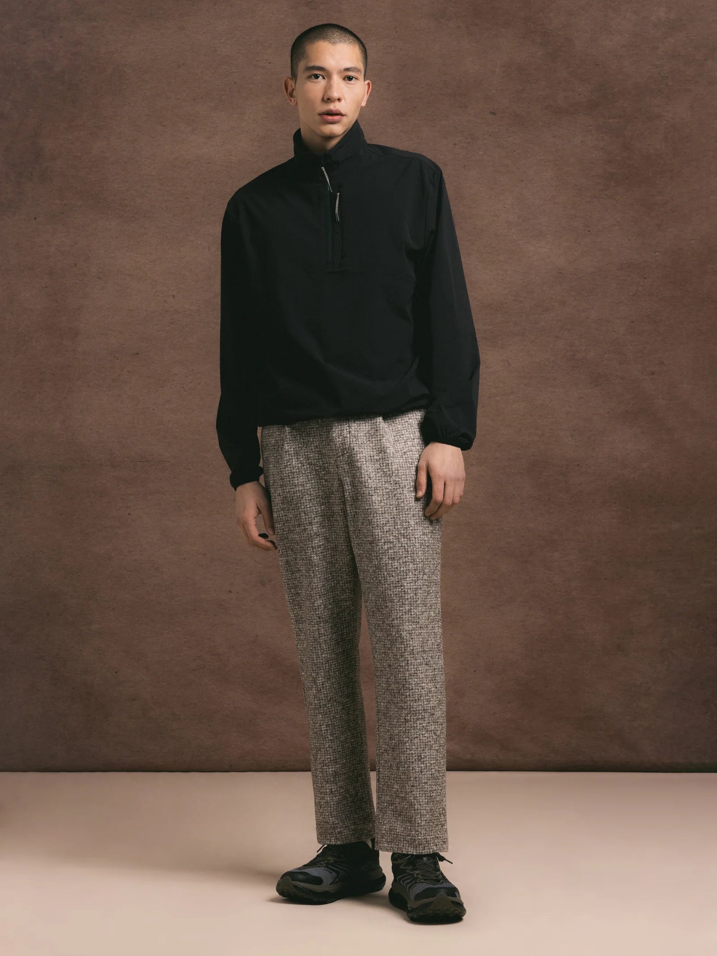 WICK TROUSER- TAUPE BONDED WOOL
