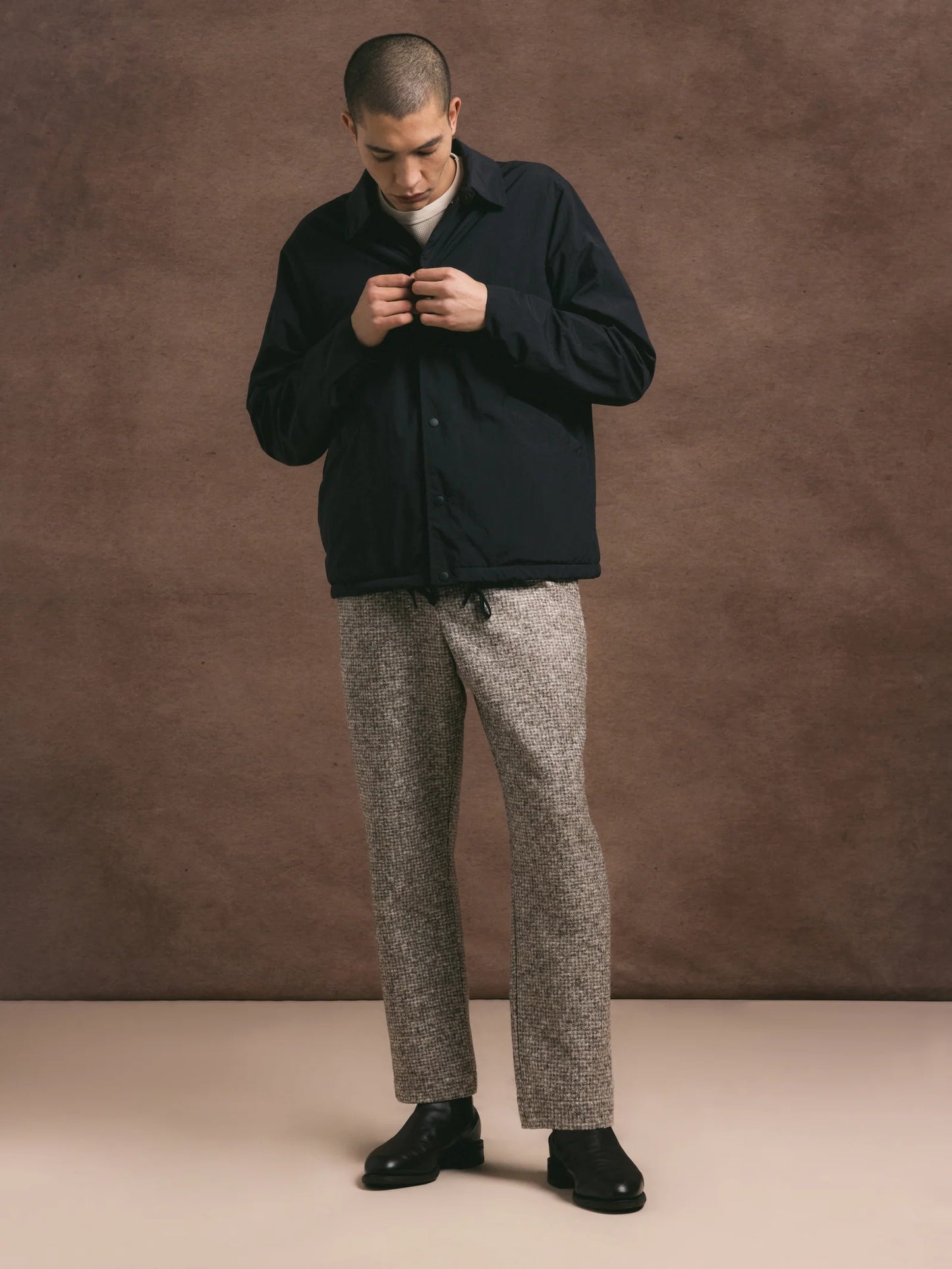WICK TROUSER- TAUPE BONDED WOOL