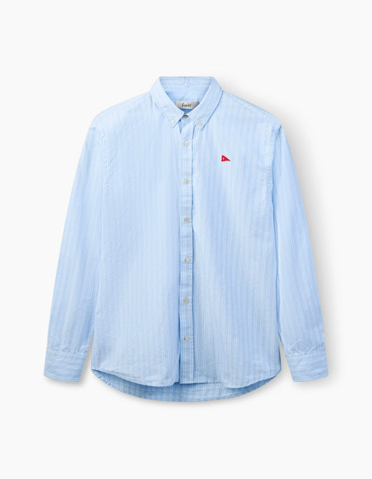 FLAG REGULAR OXFORD SHIRT- LIGHT BLUE STRIPE