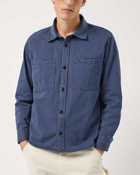 Garment Dyed Twill LS- NAVY