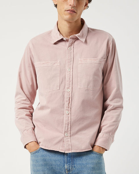 Garment Dyed Twill LS- PINK