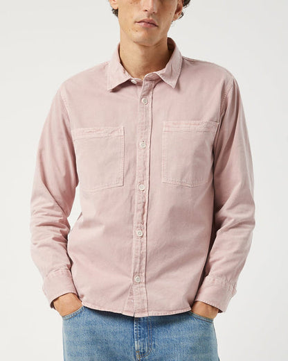 Garment Dyed Twill LS- PINK