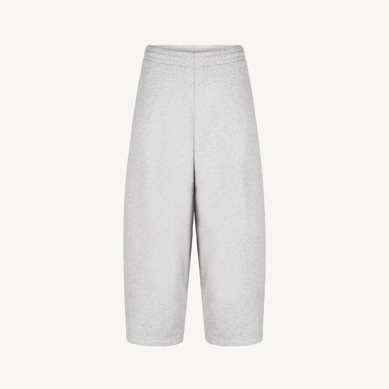 LIGHT GRAY MARL STRAIGHT LEG BAGGY SWEATPANTS