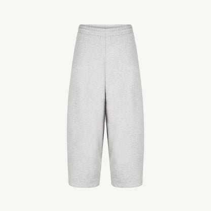LIGHT GRAY MARL STRAIGHT LEG BAGGY SWEATPANTS