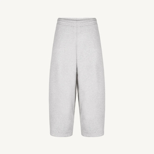 LIGHT GRAY MARL STRAIGHT LEG BAGGY SWEATPANTS