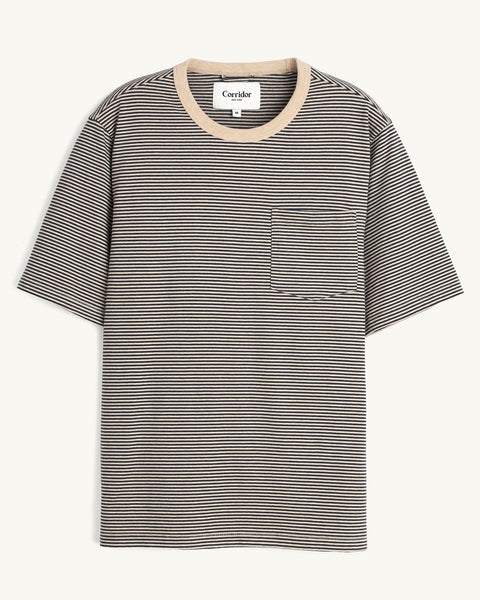Stripe Tee- NAVY