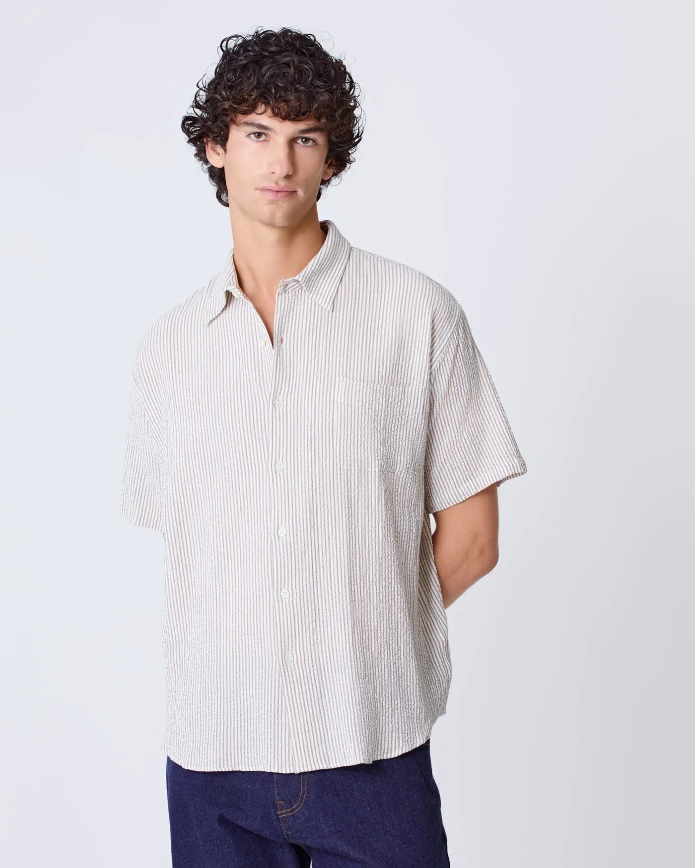 Roque- Aztec Brown Stripes