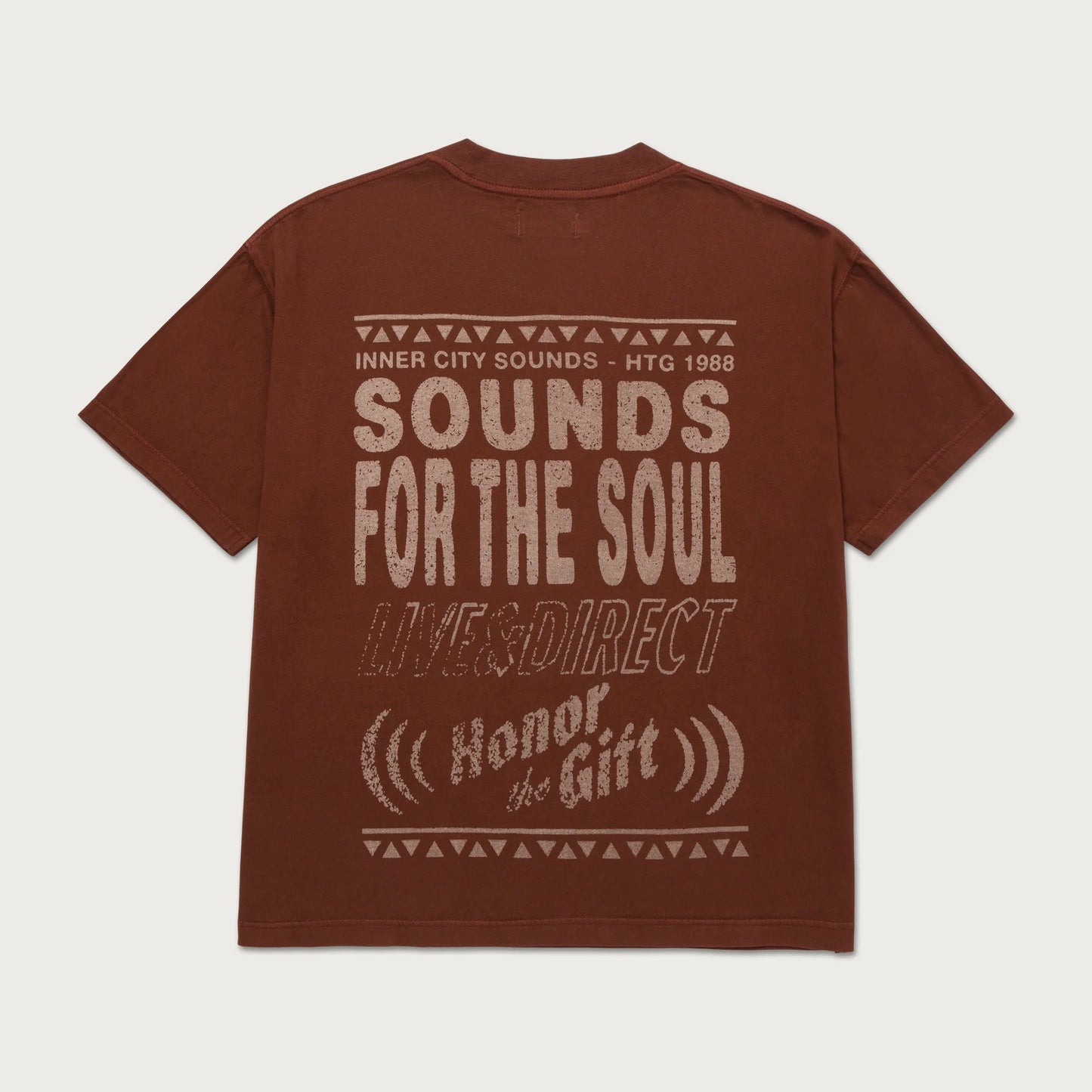 Live and Direct Tee- BROWN