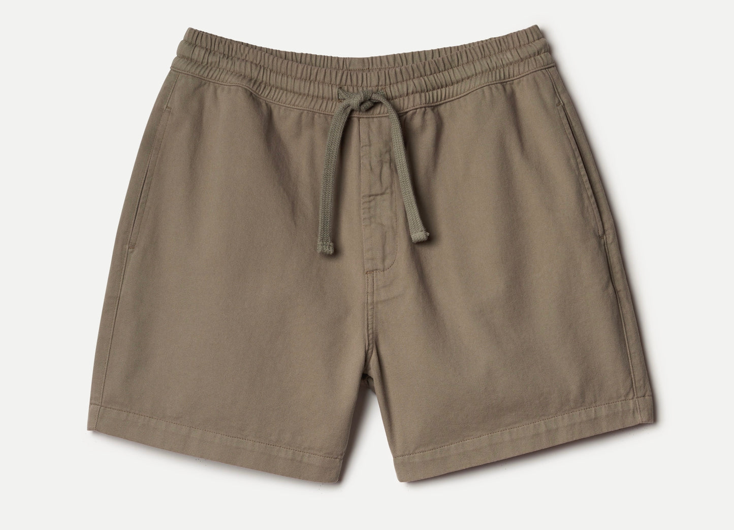 5" Lightweight Cotton Twill Shorts- vintage army