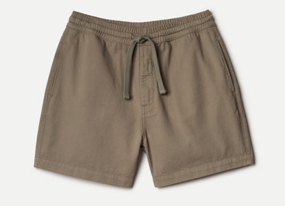 5" Lightweight Cotton Twill Shorts- vintage army