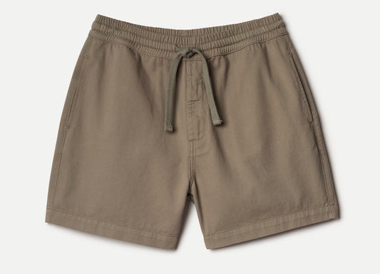 5" Lightweight Cotton Twill Shorts- vintage army