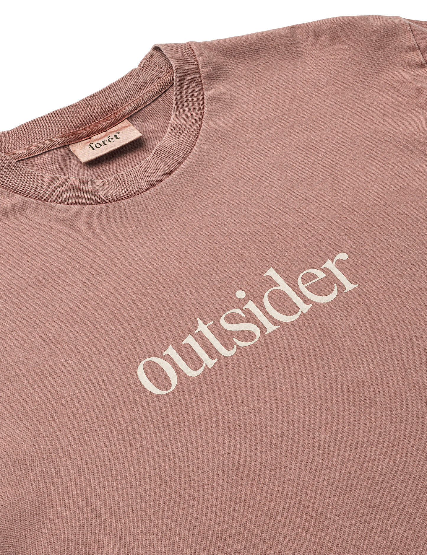 Foret Outsider Pigment Dye T-shirt Rose Clay