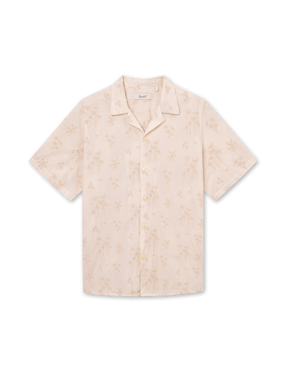 PEER FLOWER JACQUARD SS SHIRT - CLOUD