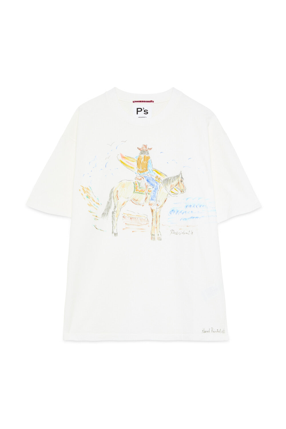 T-Shirt P'S HAND PAINTED Cowboy Washed