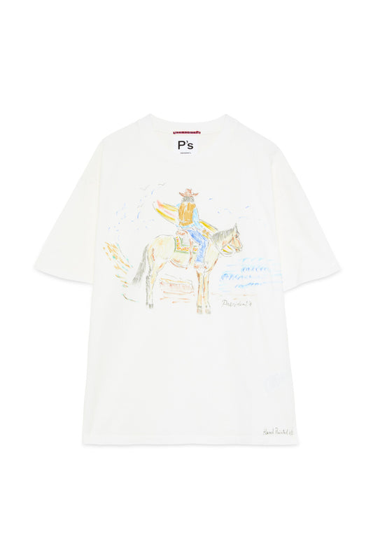 T-Shirt P'S HAND PAINTED Cowboy Washed