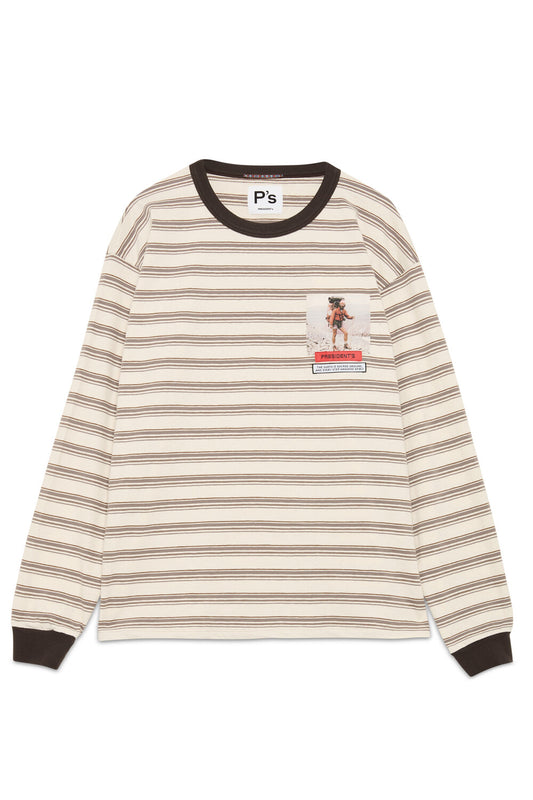 T SHIRT L/S SLUB STRIPE JERSEY