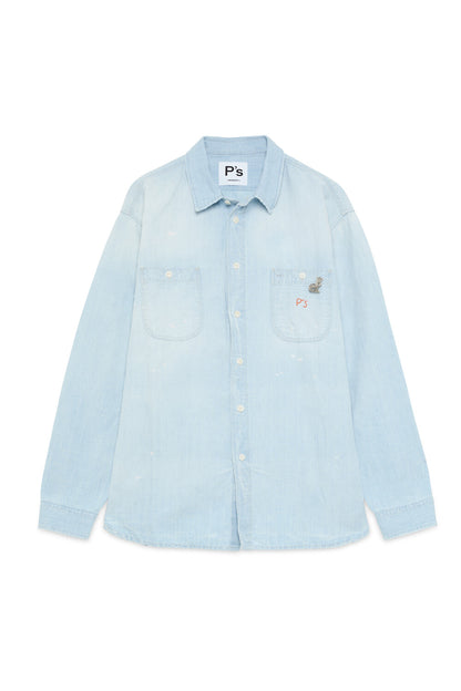 Rip Shirt P'S Chambray Cotton Linen SHIRT