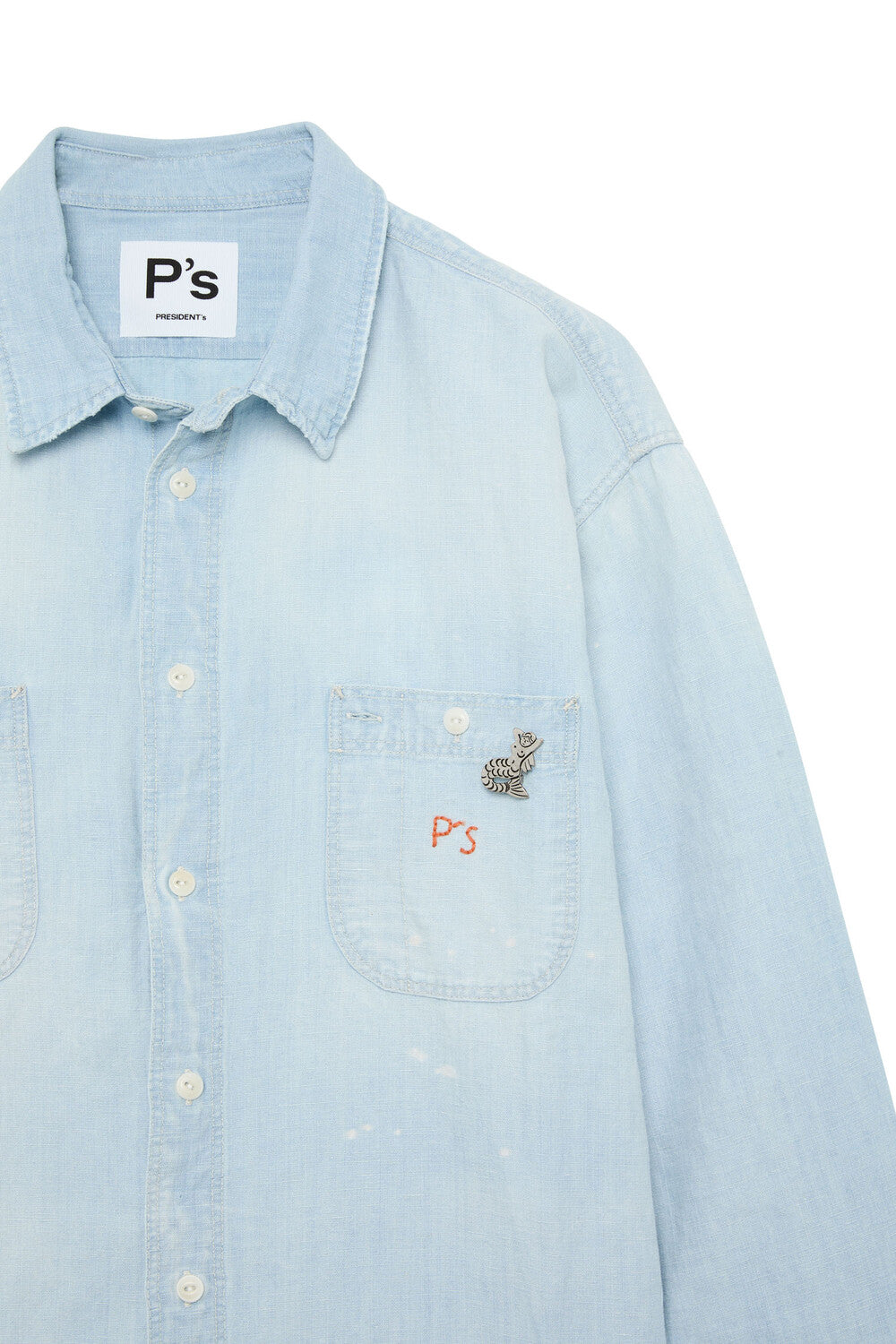 Rip Shirt P'S Chambray Cotton Linen SHIRT