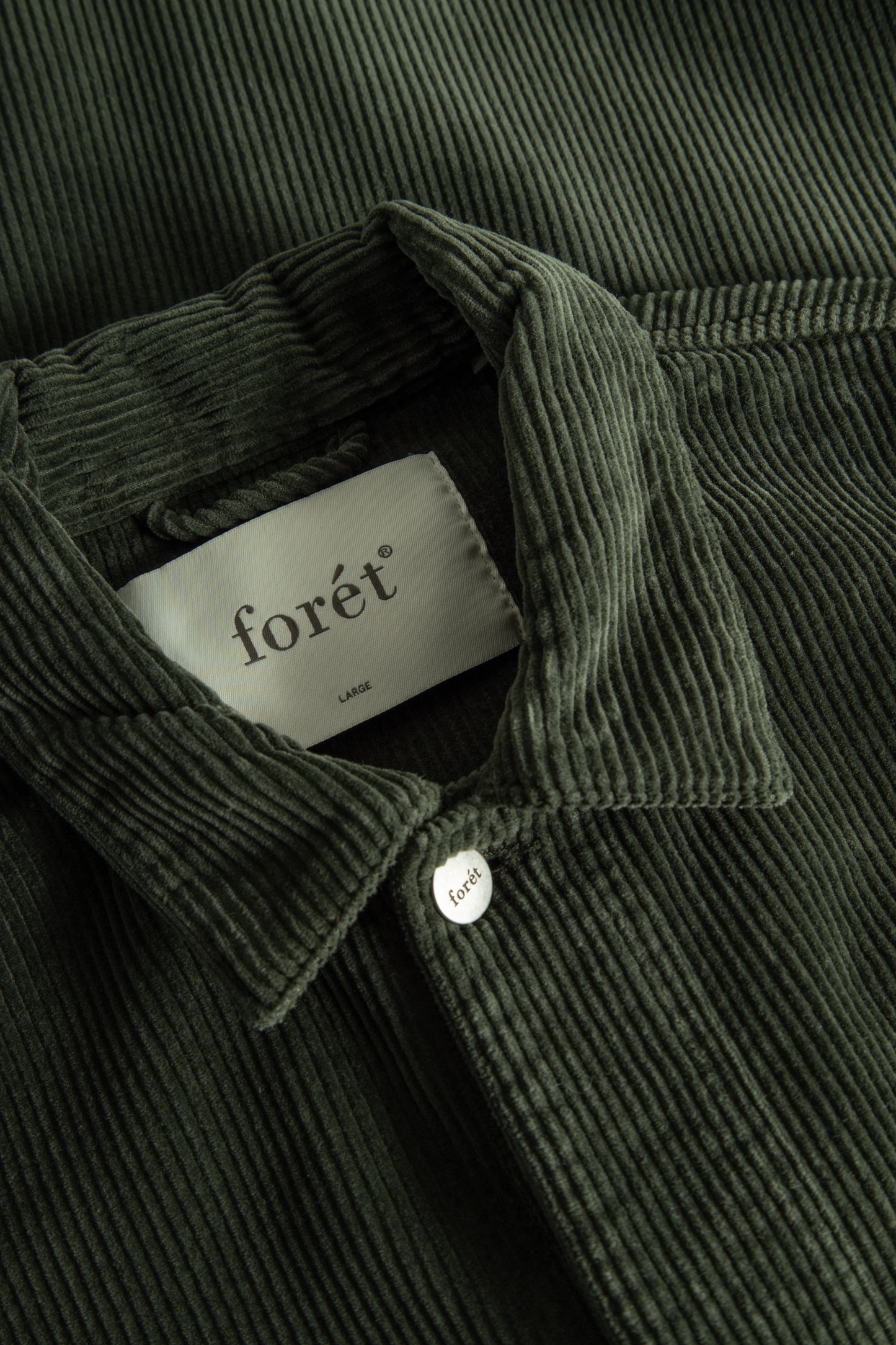 ROWAN OVERSHIRT - DARK MOSS CORDUROY