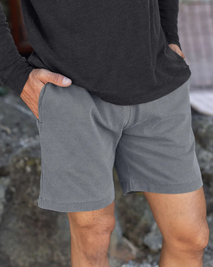 Caza Knit Shorts- SLATE