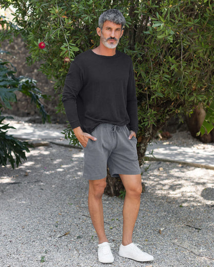 Caza Knit Shorts- SLATE