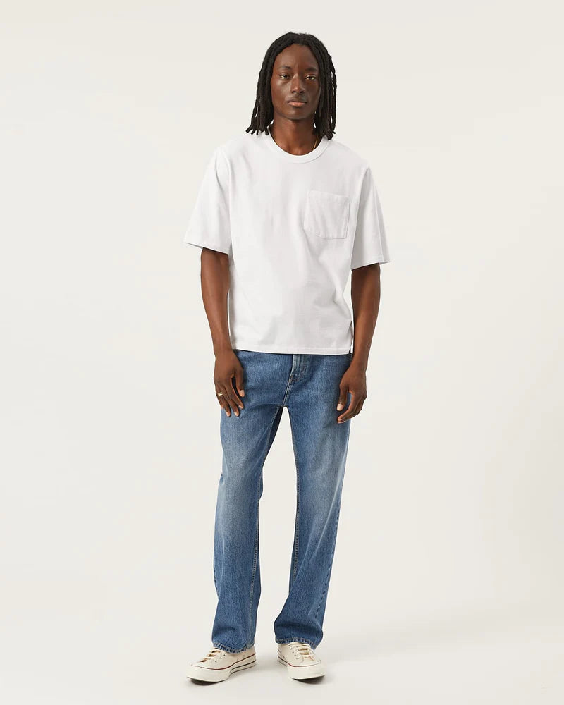 Organic Garment Dye Tee- WHITE