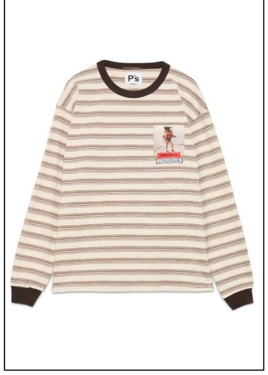 T SHIRT L/S SLUB STRIPE JERSEY