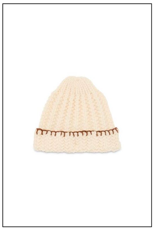 Beanie Hand knitted P'S Heavy wool