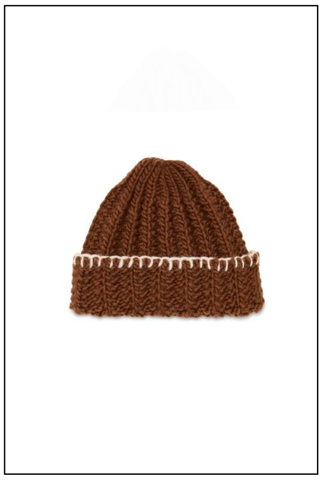 Beanie Hand knitted P'S Heavy wool