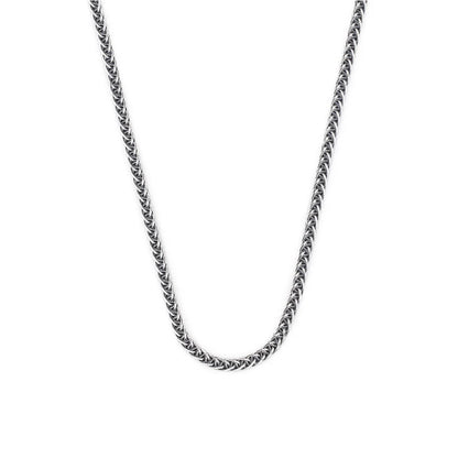 Silver 2.6mm Square Spiga Chain- Silver