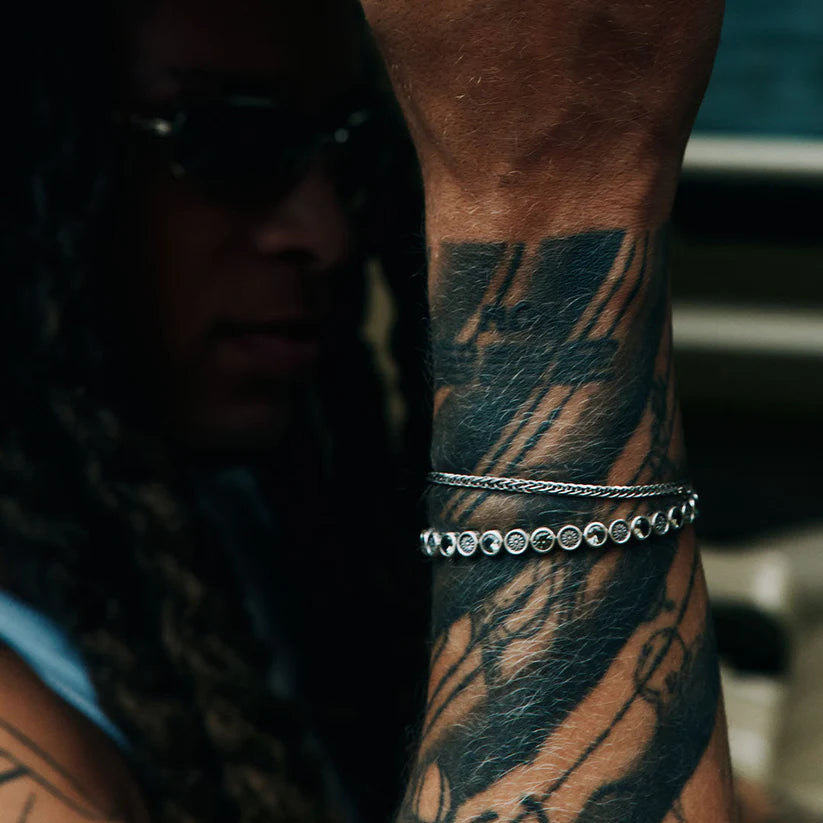 Silver 2.6mm Square Spiga Bracelet