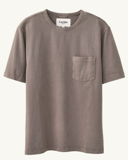 Organic Garment Dye Tee- GREY