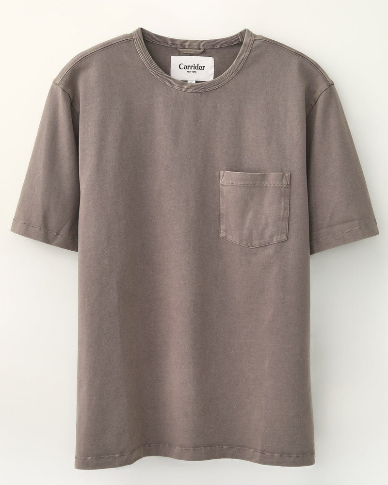 Organic Garment Dye Tee- SMOKE