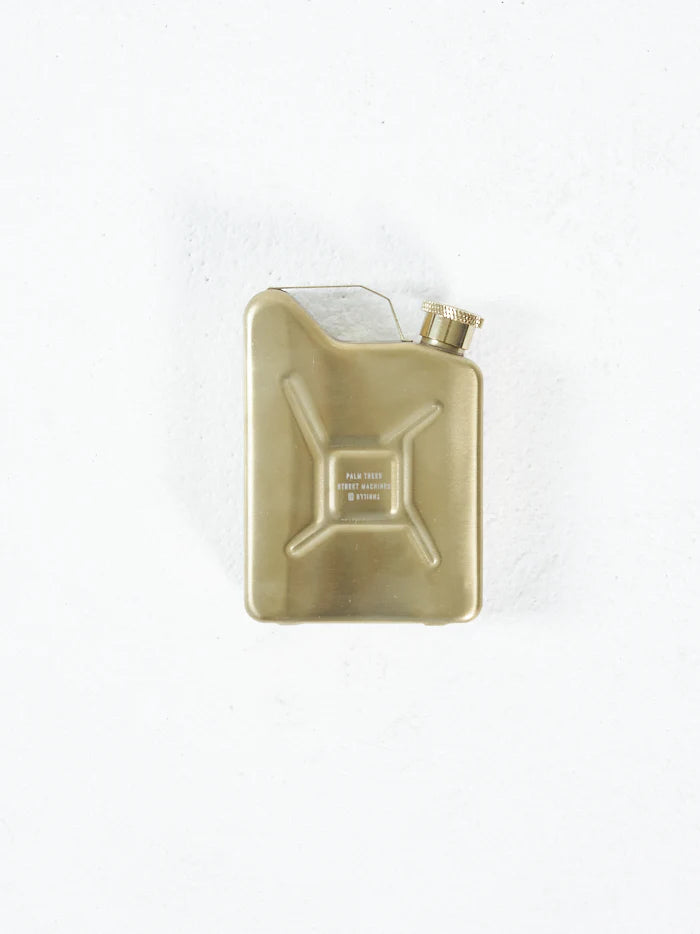 Military Flask - Anti. Brass